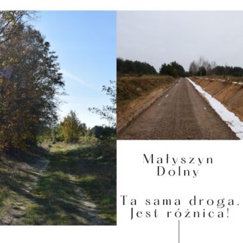 Przebudowana droga do pól w Małyszynie