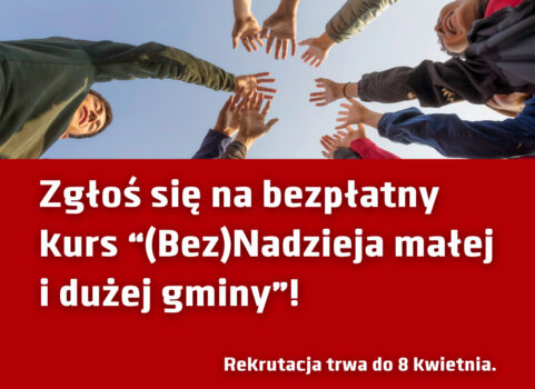 Plakat promujący szkolenie na temat wiedzy o samorządzie